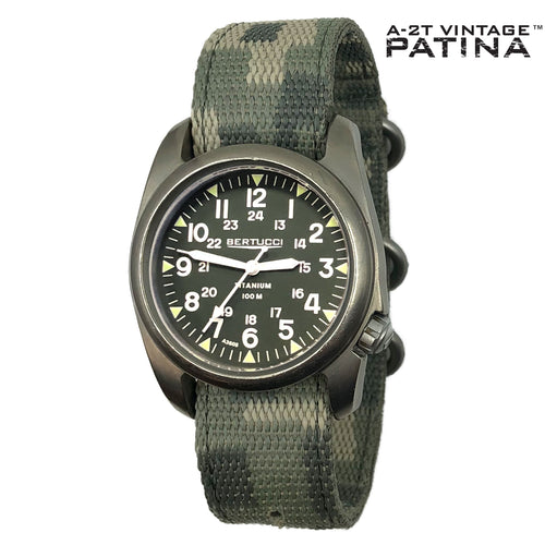 Certified Pre-Owned #12032VP A-2T Vintage™ Patina - Marine Green dial w/ Digicam webbing band, Original MSRP: $245