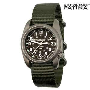 Certified Pre-Owned #12075VP A-2T Vintage™ Patina - Black dial w/ Defender Olive™ Nylon band, Original MSRP: $245