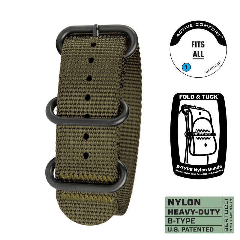 123B - Defender Olive™ w/ black hardware, 7/8