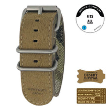 #129MDW - Desert rough out leather w/ matte hardware, 1" - 26 mm size for A-4 & A-5 Cases