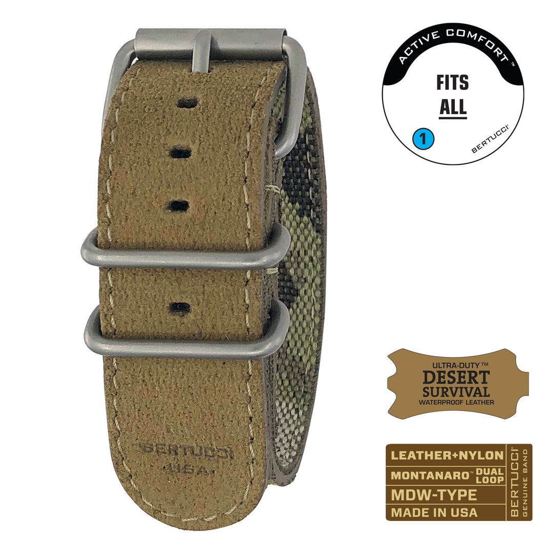 #129MDW - Desert rough out leather w/ matte hardware, 1