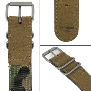 #129MDW - Desert rough out leather w/ matte hardware, 1" - 26 mm size for A-4 & A-5 Cases
