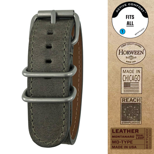 #12MD - Olive Drab Predator Horween leather w/ matte hardware, 7/8