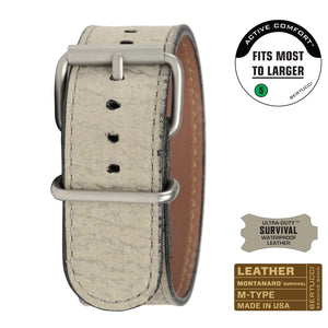 #154M - Foliage Survival™ leather w/ matte hardware, 1" - 26 mm size for A-4 & A-5 Cases