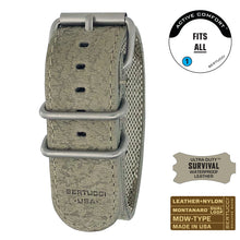 #154MDW - Foliage Survival™ leather w/ matte hardware, 1" - 26 mm size for A-4 & A-5 Cases