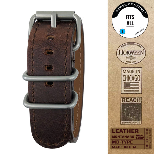 #177MD - Briar Whiskey Predator Horween leather w/ matte hardware, 7/8