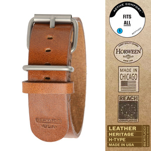 #188H - Scotch Veg. Tanned Horween® w/ matte hardware, 7/8" - 22 mm size for A-2, A-3, A-6, D-1, D-3 & B-1 Cases