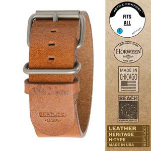 #190H - Scotch Veg. Tanned Horween® w/ matte hardware, 1" - 26 mm size for A-4 & A-5 Cases