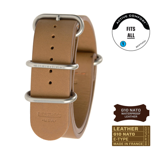 #203NL - British Tan w/ matte hardware, 7/8