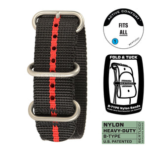 #227 - Thin Red Line Pro-Stripe™ w/ matte hardware, 7/8" - 22 mm size for A-2, A-3, A-6, B-1, D-3 Cases