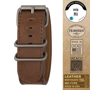 #236MD - Legacy™ Horween® leather w/ matte hardware, 1" - 26 mm size for A-4, A-5 & E-1 Cases