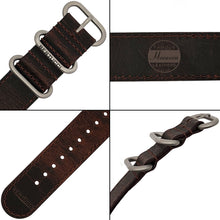#242BD DuraForm ™ Alpina Brown Horween® Leather Band w/ matte hardware, 7/8" - 22 mm size for A-2, A-3, A-6, A-7 & D-3 Cases