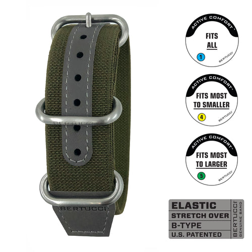 #337 - Defender Olive™ w/ leather reinforcements, matte hardware, 7/8