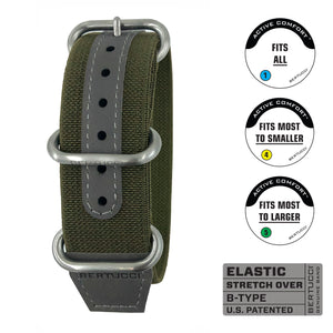 #337 - Defender Olive™ w/ leather reinforcements, matte hardware, 7/8" - 22 mm size for A-2, A-3, A-6, A-7, B-1, D-3 Cases