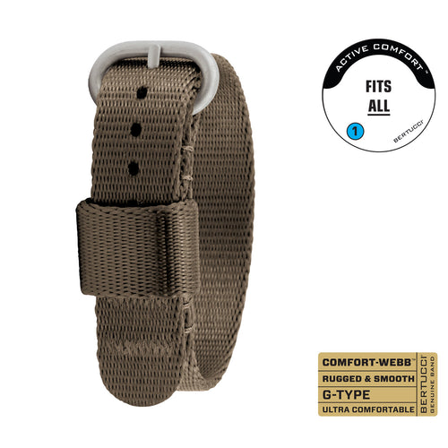 #351 - Espresso Comfort-Webb™ webbing band w/ matte hardware, 5/8