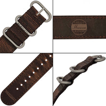 #378BD DuraForm ™ Field Brown Horween® Leather Band w/ matte hardware, 7/8" - 22 mm size for A-2, A-3, A-6, A-7 & D-3 Cases