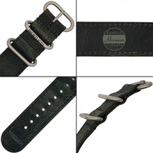 #379BD DuraForm ™ Defender Olive Horween® Leather Band w/ matte hardware, 7/8" - 22 mm size for A-2, A-3, A-6, A-7, & D-3 Cases