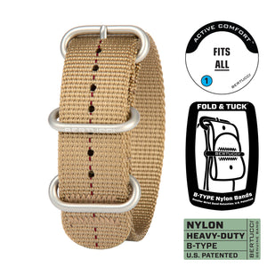 #414 - Coyote / Legion Red Dashline™ w/ matte hardware, 7/8" - 22 mm size for A-2, A-3, A-6, A-7, B-1, D-3 Cases
