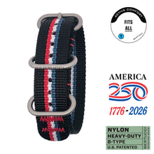 #424 USA Stripe - Black w/ matte hardware, 3/4" - 19 mm size for A-1 & C-1 Cases