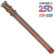 #428 - USA Stripe - Khaki w/ matte hardware, 7/8" - 22 mm size for A-2, A-3, A-6, A-7, D-3 Cases