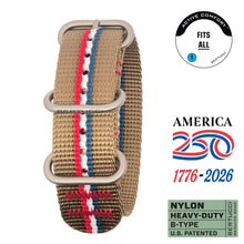 #428 - USA Stripe - Khaki w/ matte hardware, 7/8" - 22 mm size for A-2, A-3, A-6, A-7, D-3 Cases