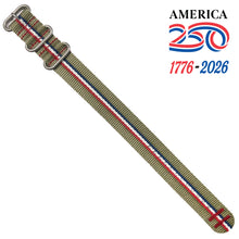 #429 - USA Stripe - Patrol Green w/ matte hardware, 7/8" - 22 mm size for A-2, A-3, A-6, A-7, D-3 Cases