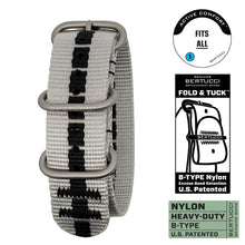 #433 - Silver / Onyx Super Dash Line™ w/ matte hardware, 7/8" - 22 mm size for A-2, A-3, A-6, A-7 & D-3 Cases