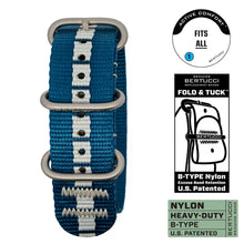 #434 - Royal / Luna Gray Super Dash Line™ w/ matte hardware, 7/8" - 22 mm size for A-2, A-3, A-6, A-7 & D-3 Cases