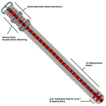 #436 - Silver / Scarlet Super Dash Line™ w/ matte hardware, 7/8" - 22 mm size for A-2, A-3, A-6, A-7 & D-3 Cases