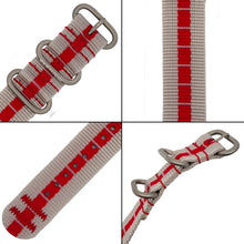#436 - Silver / Scarlet Super Dash Line™ w/ matte hardware, 7/8" - 22 mm size for A-2, A-3, A-6, A-7 & D-3 Cases