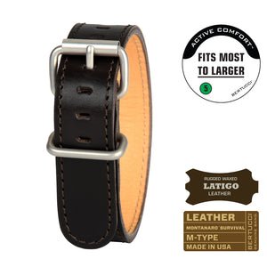 #44M - Chestnut Latigo leather w/ matte hardware, 3/4" - 19 mm size for A-1 & C-1 Cases
