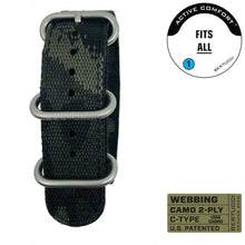 #64BMC - Black Multicam w/ matte hardware, 7/8" - 22 mm size for A-2, A-3, A-6, B-1, D-3 Cases