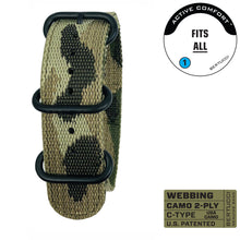 #64MCB - Multicam w/ black hardware, 7/8" - 22 mm size for A-2, A-3, A-6, B-1, D-3 Cases