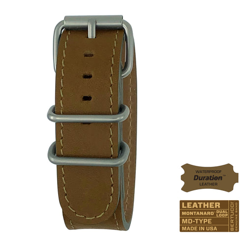 #9MD - Flint Brown Duration™ leather w/ matte hardware, 7/8