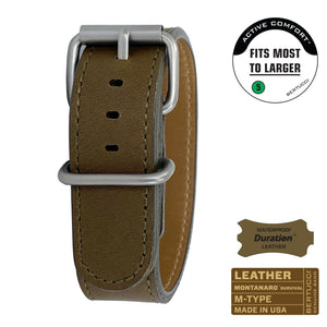 #9M - Olive Brown Duration™ w/ matte hardware, 7/8" - 22 mm size for A-2, A-3, A-6 & B-1 Cases