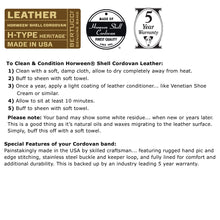 #199HHP - Apex Black™ Shell Cordovan Horween® w/ high polish hardware, 7/8" - 22 mm size for A-2, A-3, A-6, D-1, D-3 & B-1 Cases