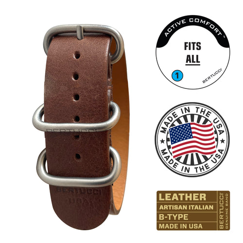 #385 – Tuscan Brown Artisan Italian Leather, 7/8