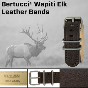 #280MD - Scoria Brown Wapiti Elk w/ matte hardware, 7/8" - 22 mm size for A-2, A-3, A-6, A-7, B-1 & D-3 Cases