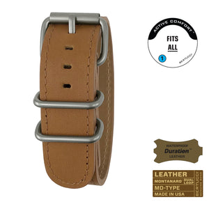 #11MD - Briar Duration™ leather w/ matte hardware, 7/8" - 22 mm size for A-2, A-3, A-6 & B-1 Cases
