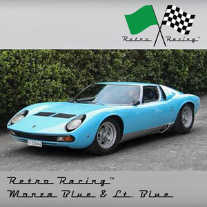 #99 - Retro Racing™ Monza Blue & Lt. Blue w/ matte hardware, 7/8" - 22 mm size for A-2, A-3, A-6, B-1, D-3 Cases